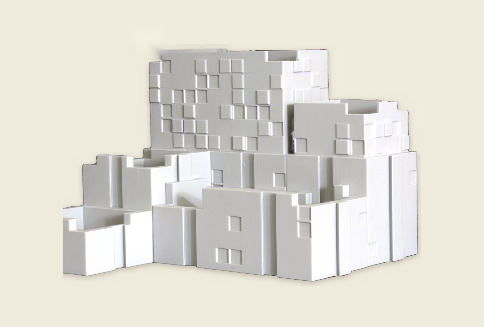 Brutal Modular organiser set, grey finish, against filament spools