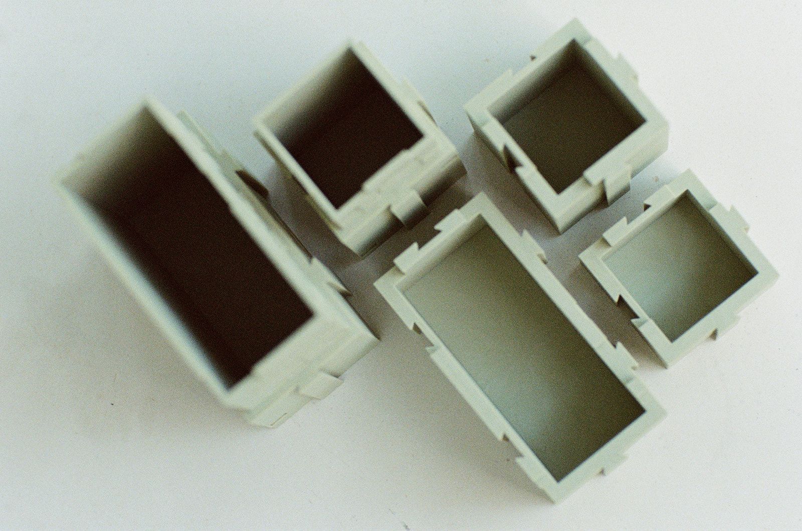 Four organiser modules from above
