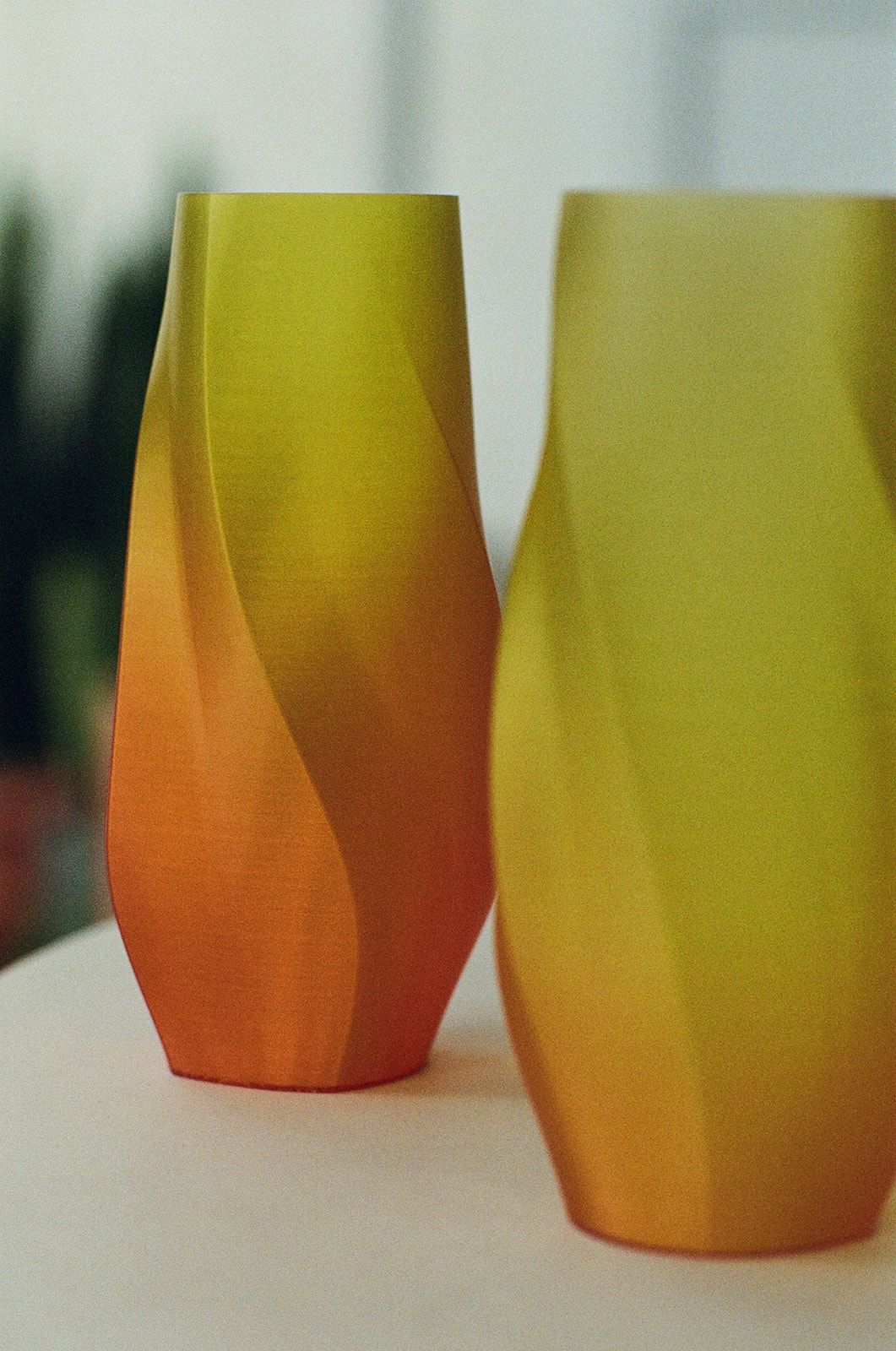 Gradient vases, close